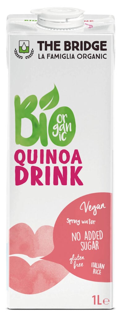 NAPÓJ QUINOA Z RYŻEM BEZ DODATKU CUKRÓW BEZGLUTENOWY BIO 1 L - THE BRIDGE (2 szt.)