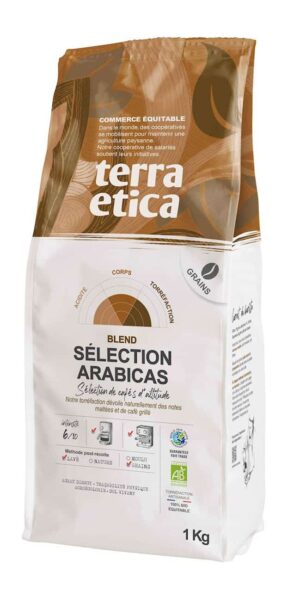 KAWA ZIARNISTA ARABICA 100 % SELECTION FAIR TRADE BIO 1 kg - TERRA ETICA (1 szt.)