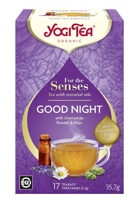 HERBATKA DLA ZMYSŁÓW NA DOBRANOC Z OLEJKIEM LAWENDOWYM (FOR THE SENSES GOOD NIGHT) BIO (17 x 2,1 g) 35,7 g - YOGI TEA (2 szt.)