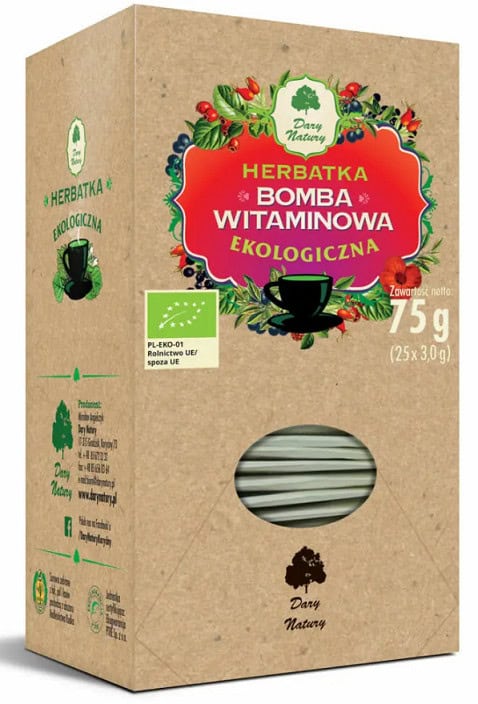 HERBATKA BOMBA WITAMINOWA BIO (25 x 3 g) 75 g - DARY NATURY (1 szt.)