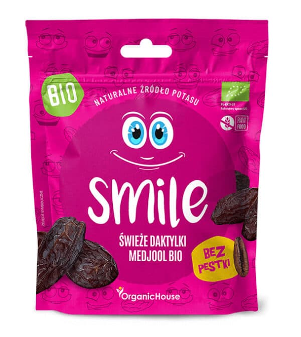 DAKTYLE SMILE MEDJOOL ŚWIEŻE BEZ PESTEK BEZGLUTENOWE BIO 100 g - ORGANICHOUSE (2 szt.)