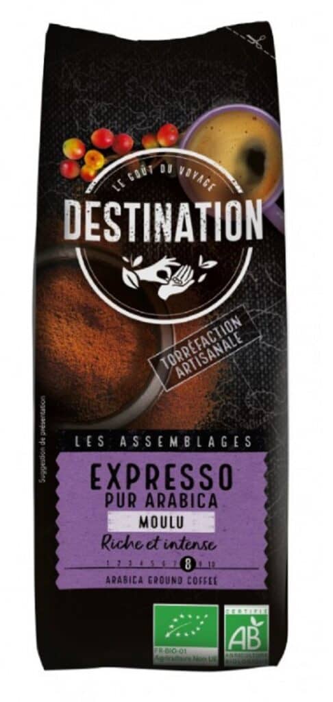 KAWA MIELONA ARABICA 100 % EXPRESSO BIO 250 g - DESTINATION (1 szt.)