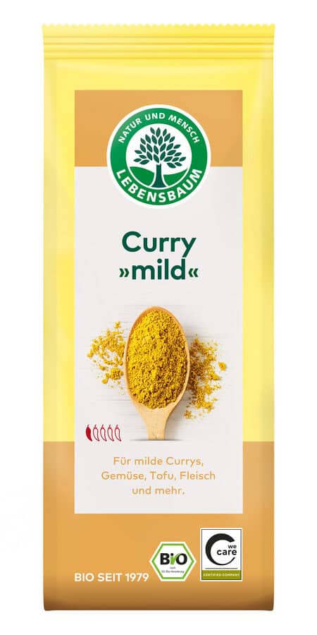CURRY ŁAGODNE BIO 50 g - LEBENSBAUM (2 szt.)