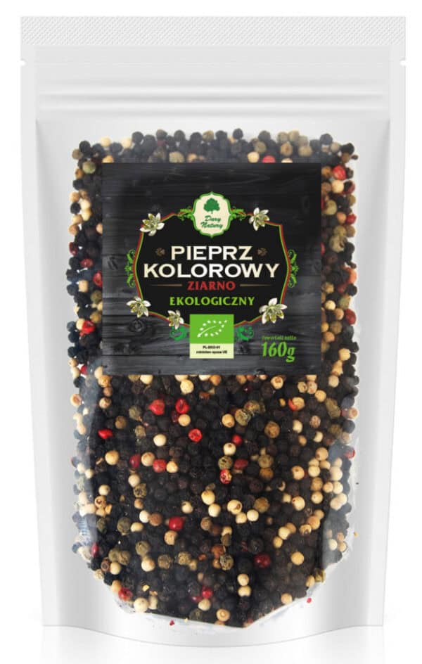 PIEPRZ KOLOROWY ZIARNO (UZUPEŁNIENIE) BIO 160 g - DARY NATURY (1 szt.)