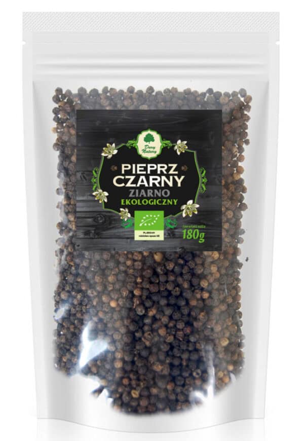 PIEPRZ CZARNY ZIARNO (UZUPEŁNIENIE) BIO 180 g - DARY NATURY (1 szt.)