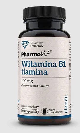 WITAMINA B1 (100 mg) BEZGLUTENOWA 60 KAPSUŁEK - PHARMOVIT (CLASSIC) (1 szt.)