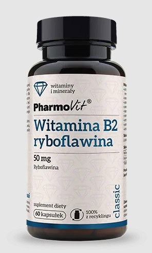 WITAMINA B2 (50 mg) BEZGLUTENOWA 60 KAPSUŁEK - PHARMOVIT (CLASSIC) (1 szt.)