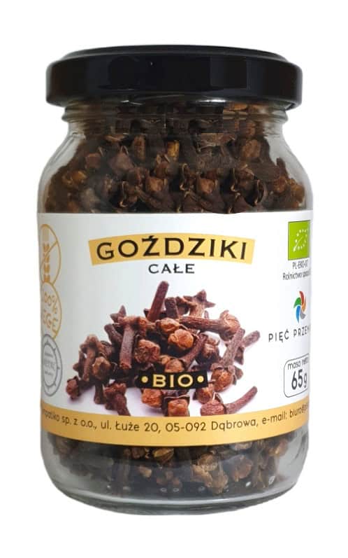 GOŹDZIKI CAŁE BEZGLUTENOWE BIO 65 g - PIĘĆ PRZEMIAN (2 szt.)
