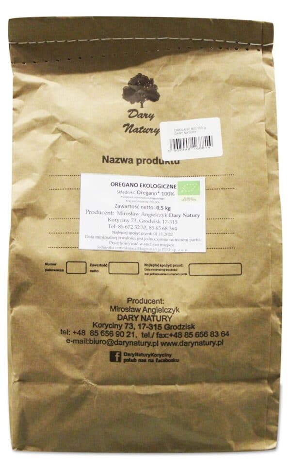 OREGANO BIO 500 g - HORECA (DARY NATURY) (1 szt.)