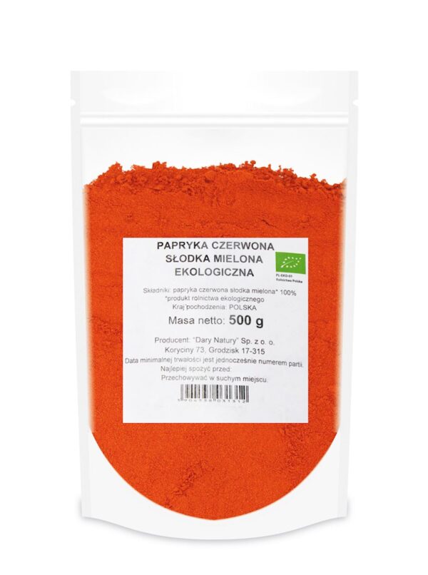 PAPRYKA SŁODKA MIELONA BIO 500 g - HORECA (DARY NATURY) (1 szt.)