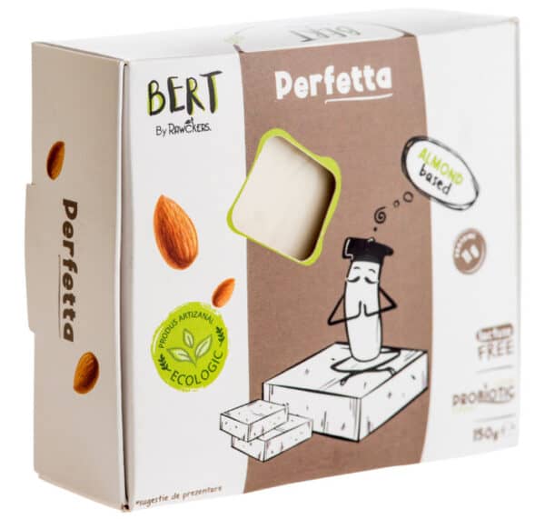 WEGAŃSKA ALTERNATYWA SERA TYPU FETA Z MIGDAŁÓW I ORZECHÓW NERKOWCA BIO 150 g - BERT (1 szt.)