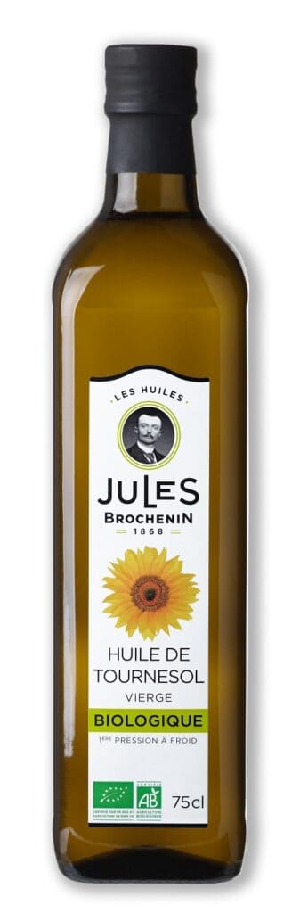 OLEJ SŁONECZNIKOWY TŁOCZONY NA ZIMNO BIO 750 ml - JULES BROCHENIN (2 szt.)