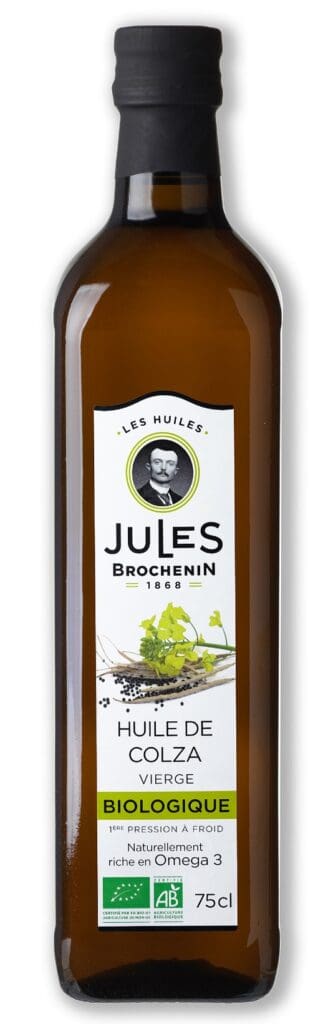 OLEJ RZEPAKOWY TŁOCZONY NA ZIMNO OMEGA-3 BIO 750 ml - JULES BROCHENIN (2 szt.)