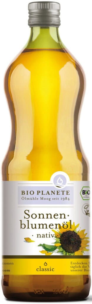 OLEJ SŁONECZNIKOWY TŁOCZONY NA ZIMNO BIO 1 L - BIO PLANETE (1 szt.)