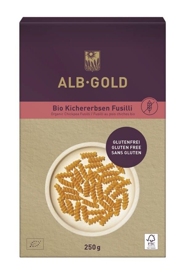 MAKARON PROTEINOWY (Z CIECIERZYCY) ŚWIDERKI BEZGLUTENOWY BIO 250 g - ALB-GOLD (2 szt.)