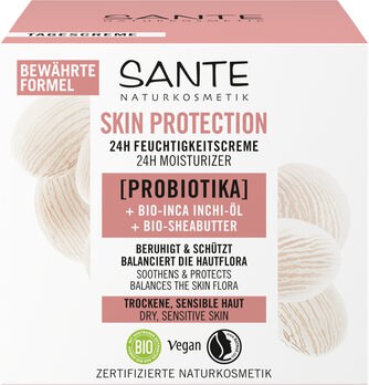 KREM DO TWARZY NA DZIEŃ I NA NOC NAWILŻAJĄCY Z PROBIOTYKAMI, OLEJEM INCHI I MASŁEM SHEA ECO 50 ml - SANTE (1 szt.)