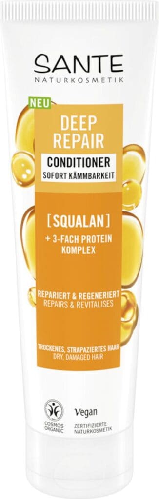 ODŻYWKA DO WŁOSÓW REGENERUJĄCA DO WŁOSÓW SUCHYCH I ZNISZCZONYCH SKWALAN I POTRÓJNY KOMPLEKS PROTEINOWY ECO 150 ml - SANTE (2 szt.)