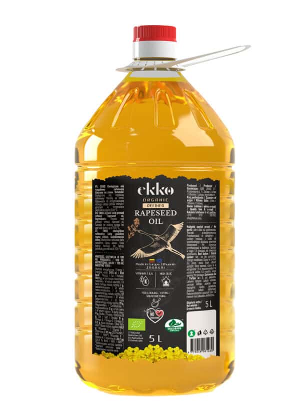 OLEJ RZEPAKOWY RAFINOWANY TŁOCZONY NA ZIMNO OMEGA-3 BIO 5 L - HORECA (EKKO) (1 szt.)