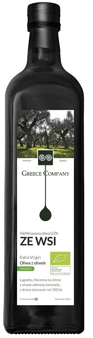 OLIWA Z OLIWEK EXTRA VIRGIN ZE WSI NIEFILTROWANA BIO 500 ml - GREECE COMPANY (1 szt.)