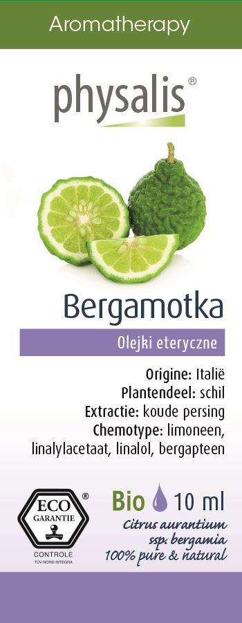 OLEJEK ETERYCZNY BERGAMOTKA ECO 10 ml - PHYSALIS (1 szt.)