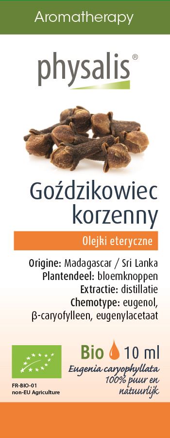 OLEJEK ETERYCZNY GOŹDZIKOWIEC KORZENNY BIO 10 ml - PHYSALIS (1 szt.)