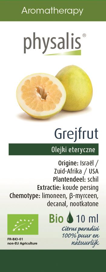 OLEJEK ETERYCZNY GREJPFRUT BIO 10 ml - PHYSALIS (1 szt.)
