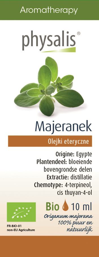 OLEJEK ETERYCZNY MAJERANEK BIO 10 ml - PHYSALIS (1 szt.)