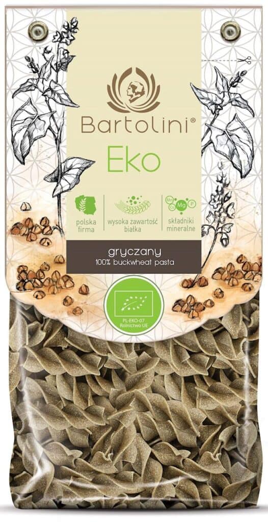 MAKARON (GRYCZANY) DUŻE ŚWIDERKI BIO 250 g - BARTOLINI (2 szt.)