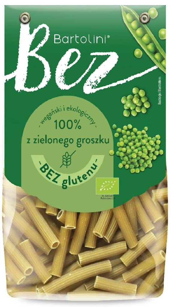 MAKARON PROTEINOWY (Z GROSZKU ZIELONEGO) RURKA BEZGLUTENOWY BIO 250 g - BARTOLINI (2 szt.)