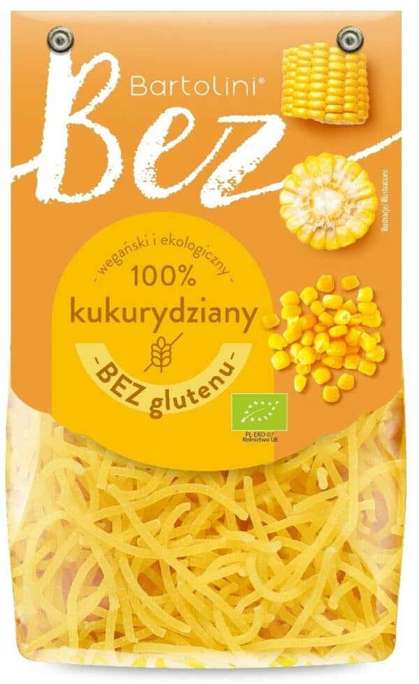MAKARON (KUKURYDZIANY) KRAJANKA BEZGLUTENOWY BIO 250 g - BARTOLINI (2 szt.)
