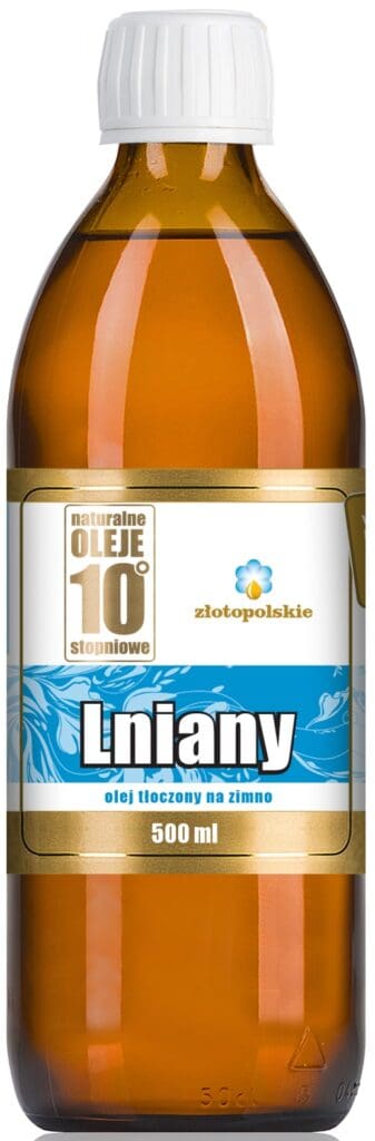 OLEJ LNIANY TŁOCZONY NA ZIMNO 500 ml - ZŁOTO POLSKIE (1 szt.)