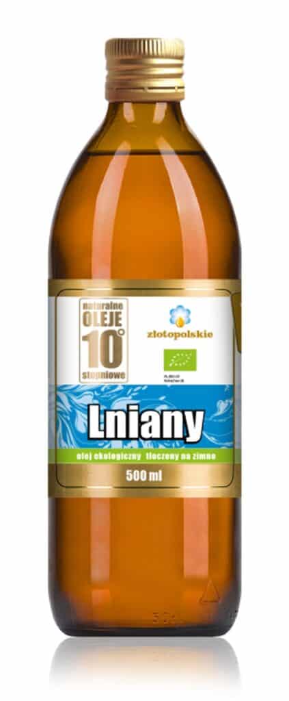 OLEJ LNIANY TŁOCZONY NA ZIMNO BIO 500 ml - ZŁOTO POLSKIE (1 szt.)