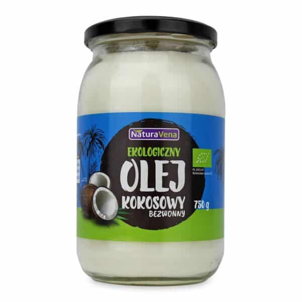 OLEJ KOKOSOWY BEZWONNY BIO 830 ml - NATURAVENA (2 szt.)