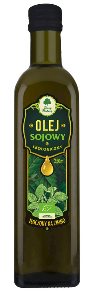 OLEJ SOJOWY TŁOCZONY NA ZIMNO BIO 250 ml - DARY NATURY (2 szt.)