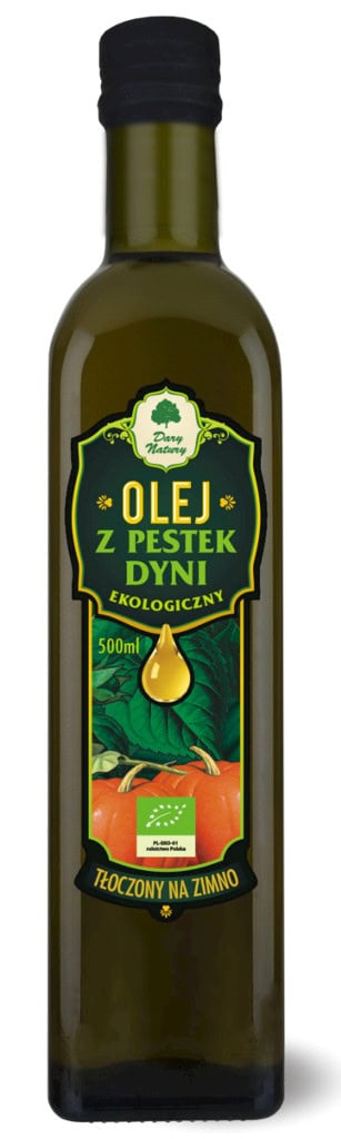 OLEJ Z PESTEK DYNI TŁOCZONY NA ZIMNO BIO 500 ml - DARY NATURY (1 szt.)