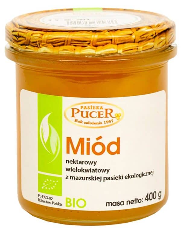 MIÓD WIELOKWIATOWY BIO 400 g - PASIEKA PUCER (1 szt.)