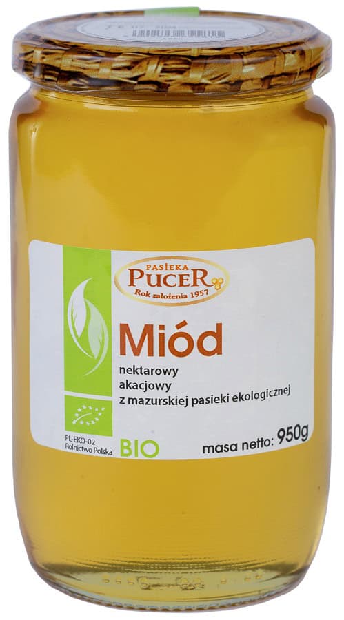MIÓD AKACJOWY  BIO 950 g - PASIEKA PUCER (1 szt.)