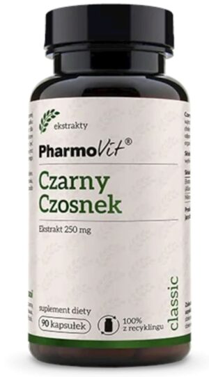 CZARNY CZOSNEK EKSTRAKT (250 mg) BEZGLUTENOWY 90 KAPSUŁEK - PHARMOVIT (CLASSIC) (1 szt.)