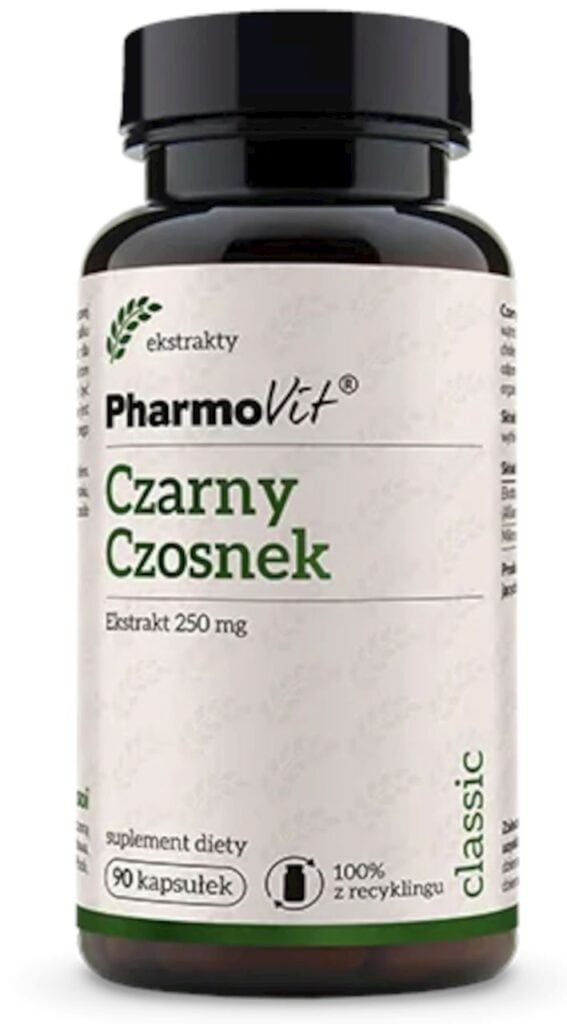 CZARNY CZOSNEK EKSTRAKT (250 mg) BEZGLUTENOWY 90 KAPSUŁEK - PHARMOVIT (CLASSIC) (1 szt.)