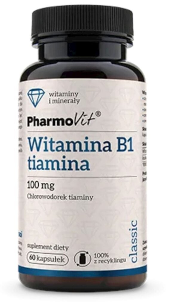 WITAMINA B1 (100 mg) BEZGLUTENOWA 60 KAPSUŁEK - PHARMOVIT (CLASSIC) (1 szt.)