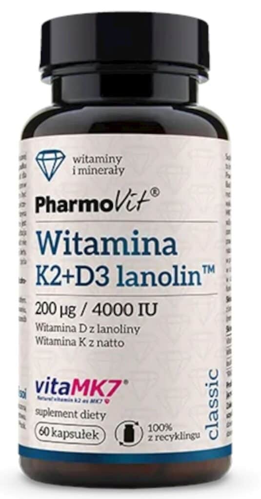 WITAMINA K2 + D3 BEZGLUTENOWA 60 KAPSUŁEK - PHARMOVIT (CLASSIC) (1 szt.)
