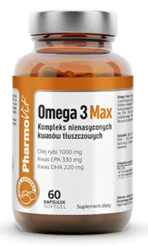 OMEGA-3 MAX BEZGLUTENOWE 60 KAPSUŁEK - PHARMOVIT (CLEAN LABEL) (1 szt.)