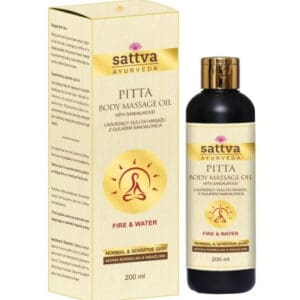 OLEJ DO MASAŻU ŁAGODZĄCY Z OLEJKIEM SANDAŁOWCA 200 ml - SATTVA (AYURVEDA) (1 szt.)