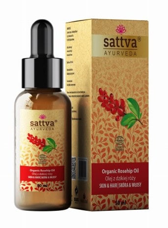 OLEJ DO CIAŁA I WŁOSÓW Z DZIKIEJ RÓŻY ECO 50 ml - SATTVA (AYURVEDA) (1 szt.)