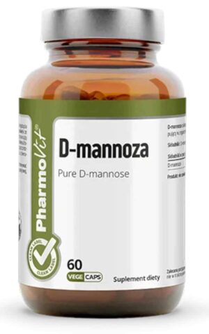 D-MANNOZA (750 mg) BEZGLUTENOWA 60 KAPSUŁEK - PHARMOVIT (CLEAN LABEL) (1 szt.)