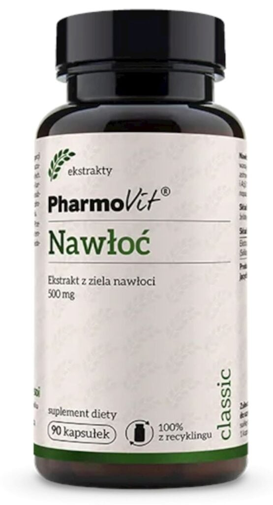 NAWŁOĆ EKSTRAKT (500 mg) BEZGLUTENOWA 90 KAPSUŁEK - PHARMOVIT (CLASSIC) (1 szt.)