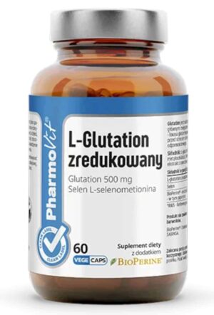 L-GLUTATION ZREDUKOWANY BEZGLUTENOWY 60 KAPSUŁEK - PHARMOVIT (CLEAN LABEL) (1 szt.)