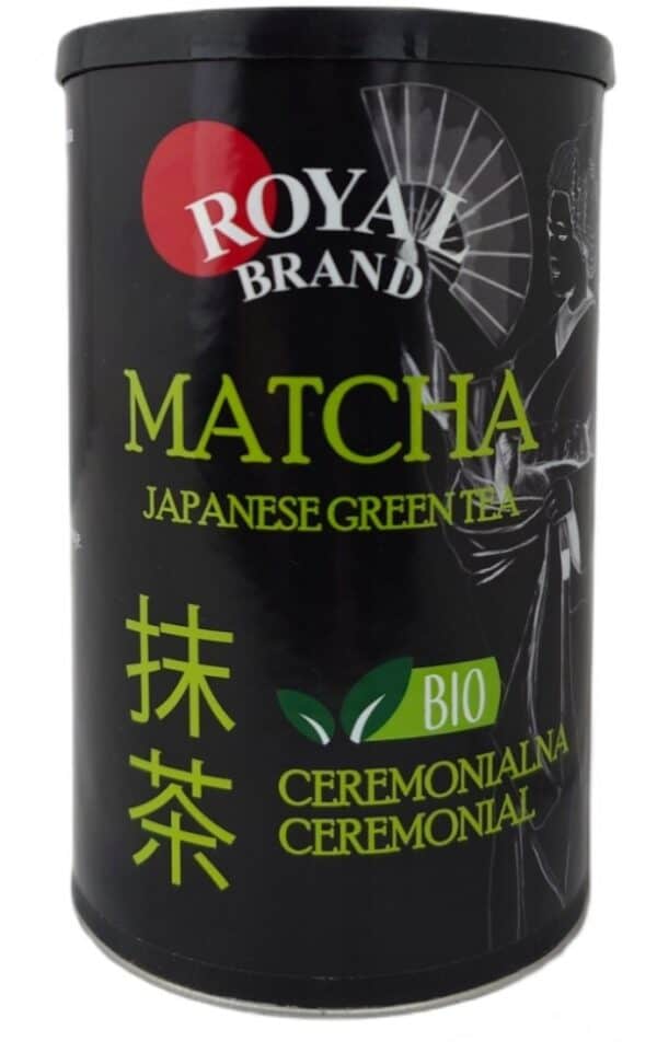 HERBATA ZIELONA MATCHA JAPOŃSKA CEREMONIALNA BIO 100 g - ROYAL BRAND (1 szt.)