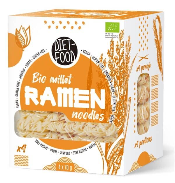 MAKARON (JAGLANY) RAMEN BEZGLUTENOWY BIO 280 g - DIET-FOOD (2 szt.)