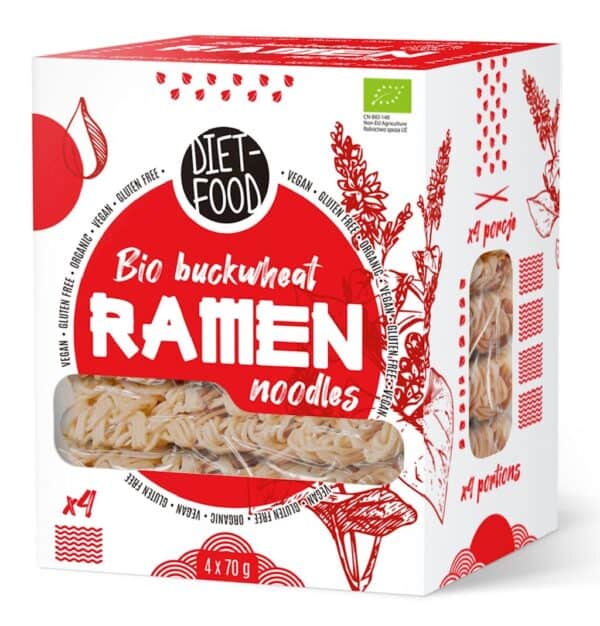 MAKARON (GRYCZANY) RAMEN BEZGLUTENOWY BIO 280 g - DIET-FOOD (2 szt.)